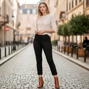 WHBM Size S Basic Black Silky Leggings Cropped R $69